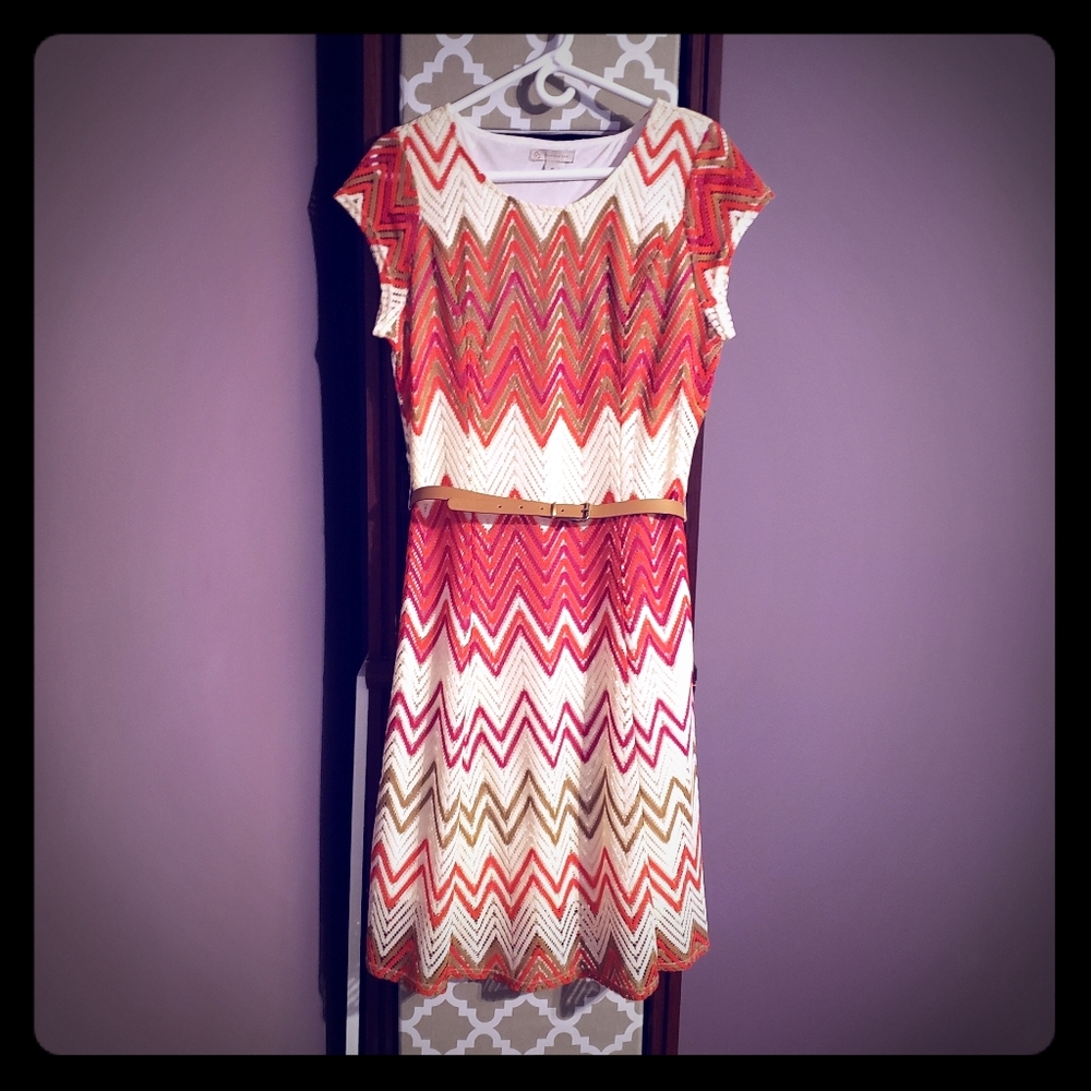 Chevron patterned Dress,  Size 12